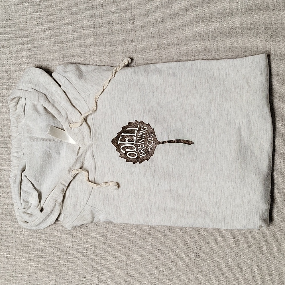 Cream Short Sleeve Hoodie with Pocket